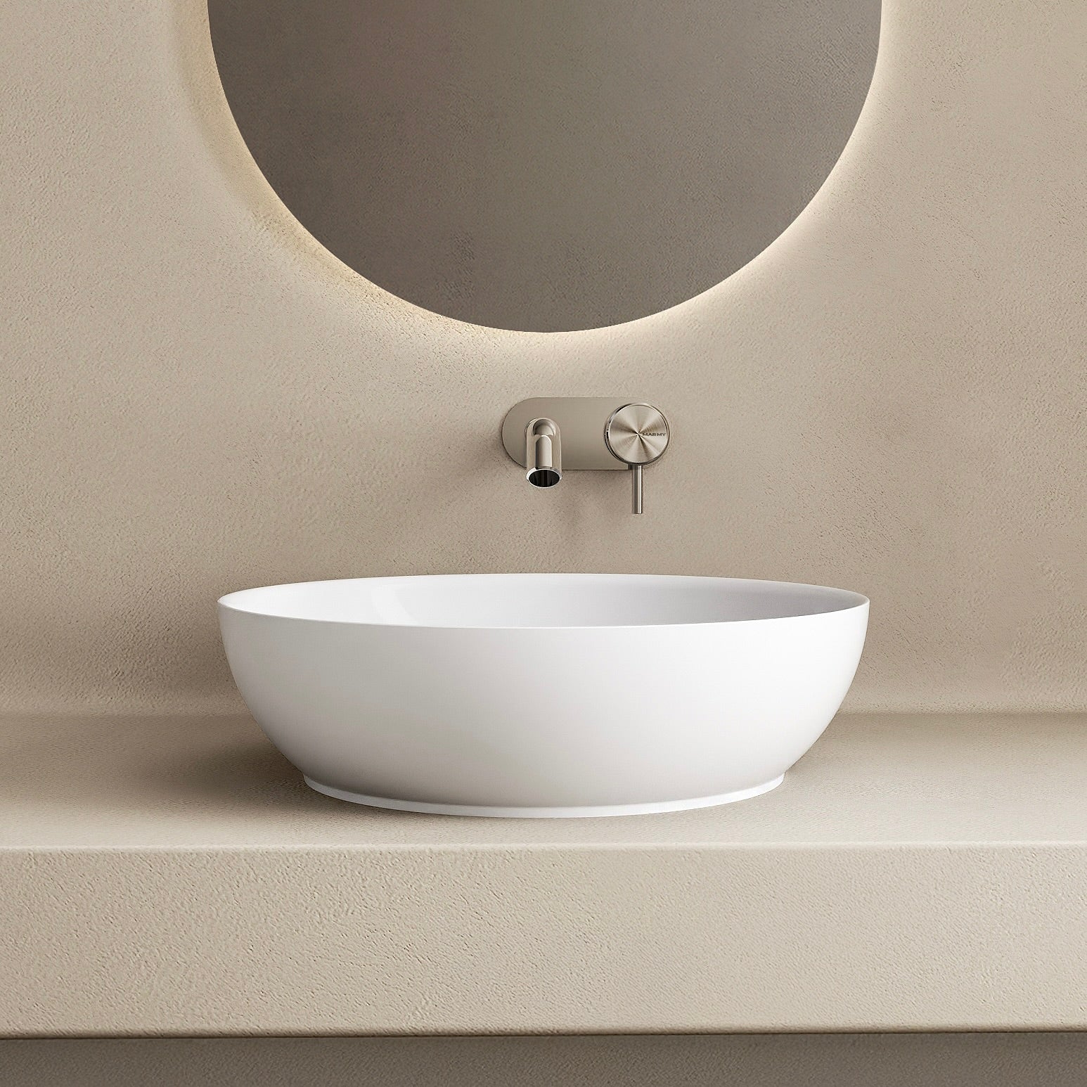 MARMY SOLIGO D40x11 mosdó, FÉNYES FEHÉR