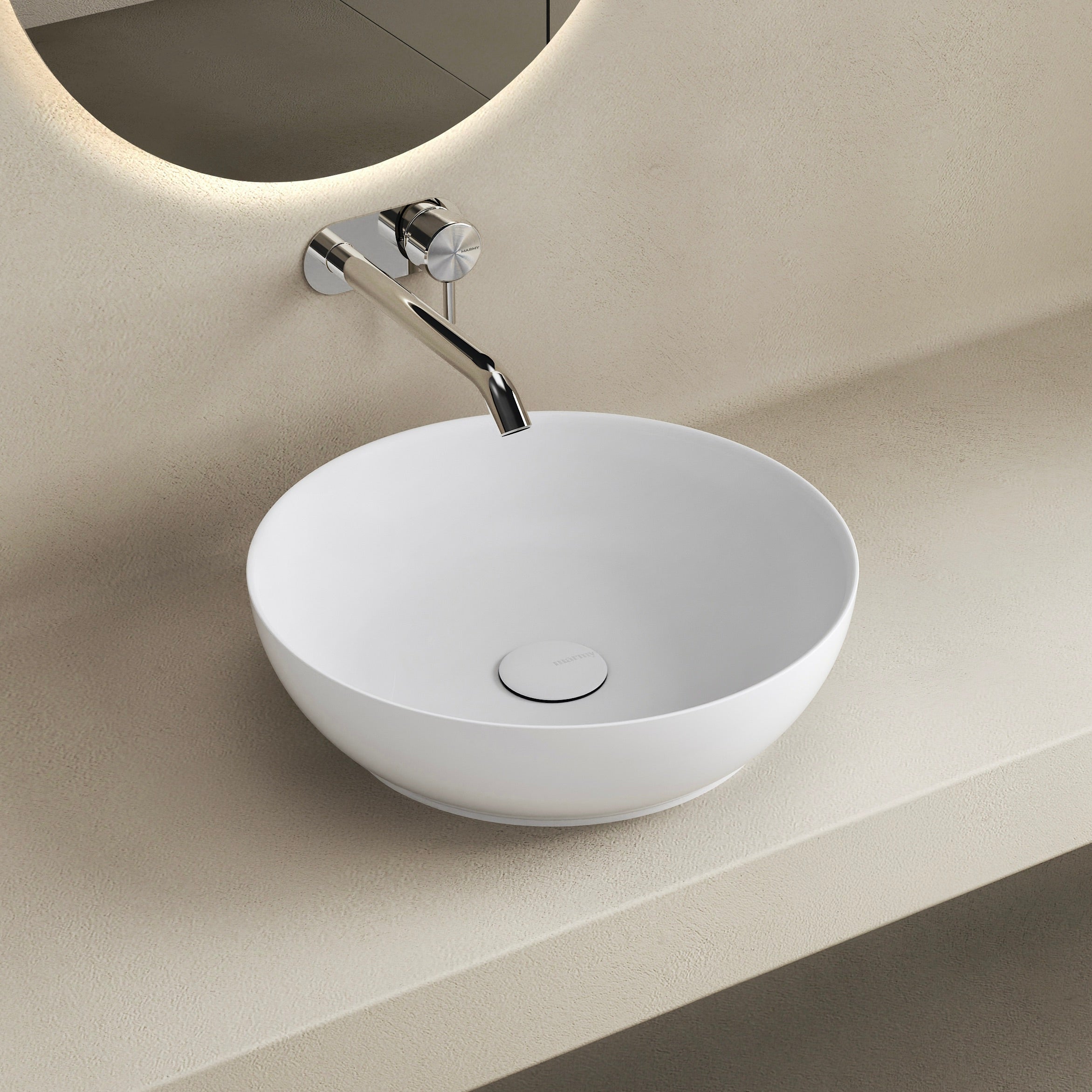 MARMY SOLIGO D40x11 mosdó, MATT FEHÉR