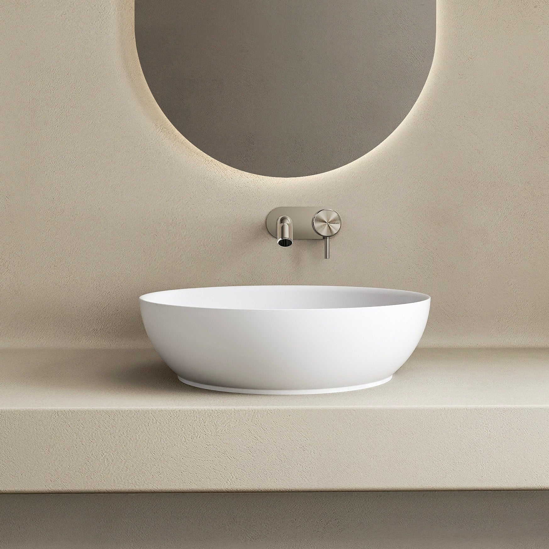 MARMY SOLIGO D40x11 mosdó, MATT FEHÉR