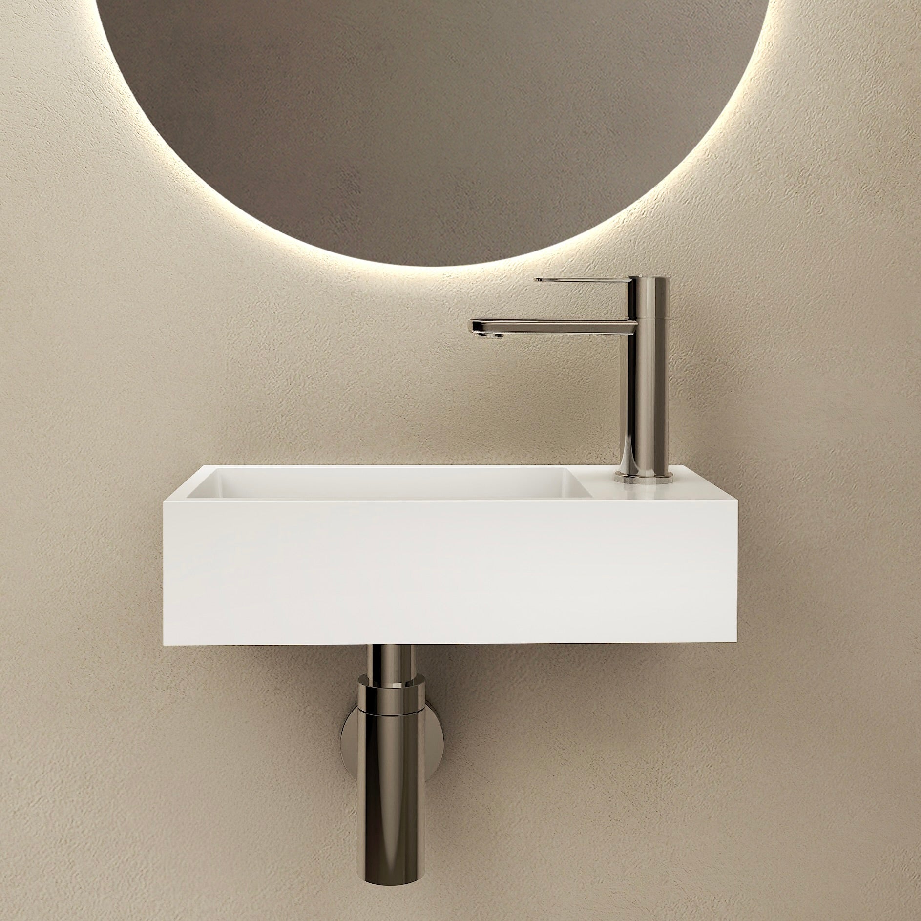 MARMY ZENO 36x18 mosdó, MATT FEHÉR