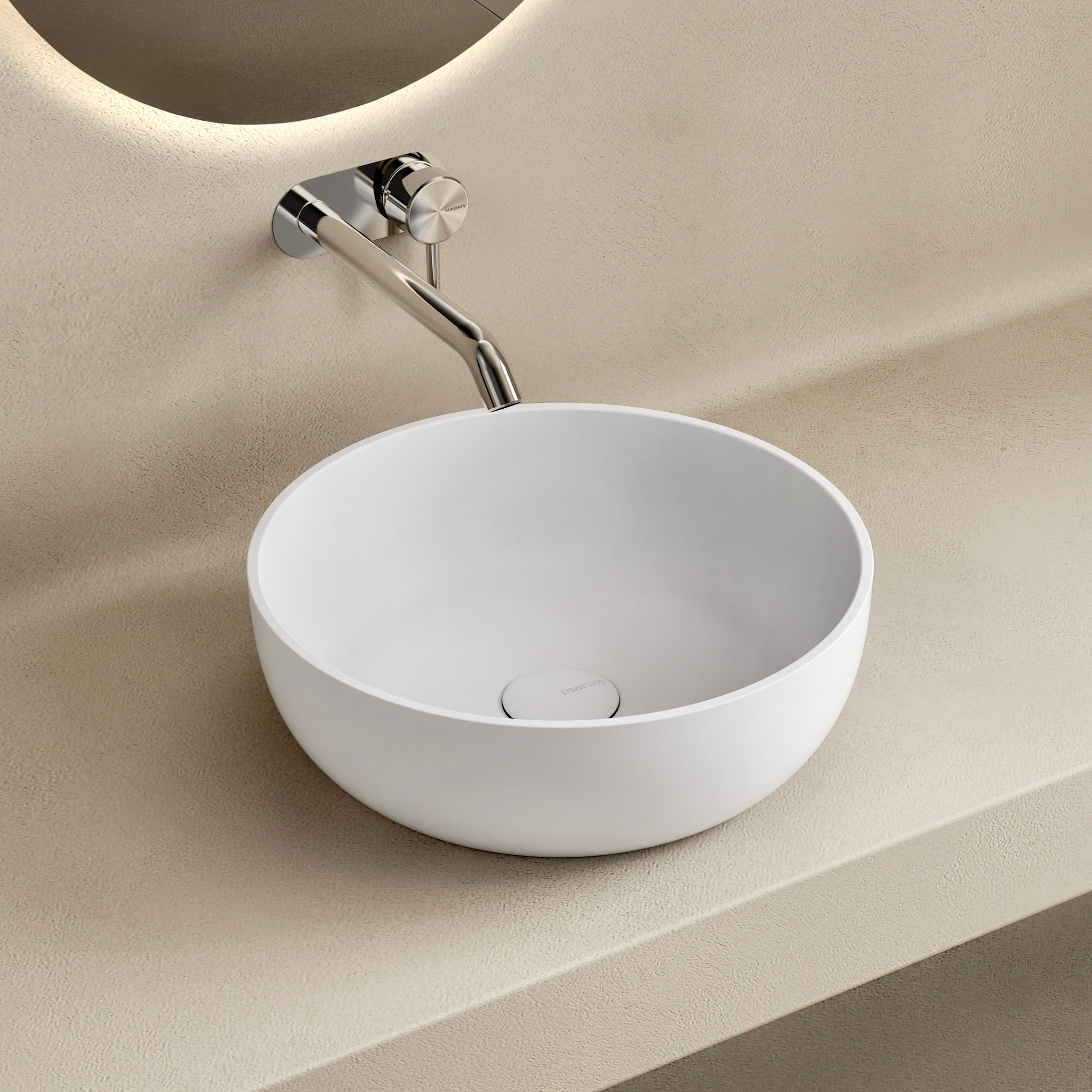 MARMY ZEN D37x13 mosdó, MATT FEHÉR