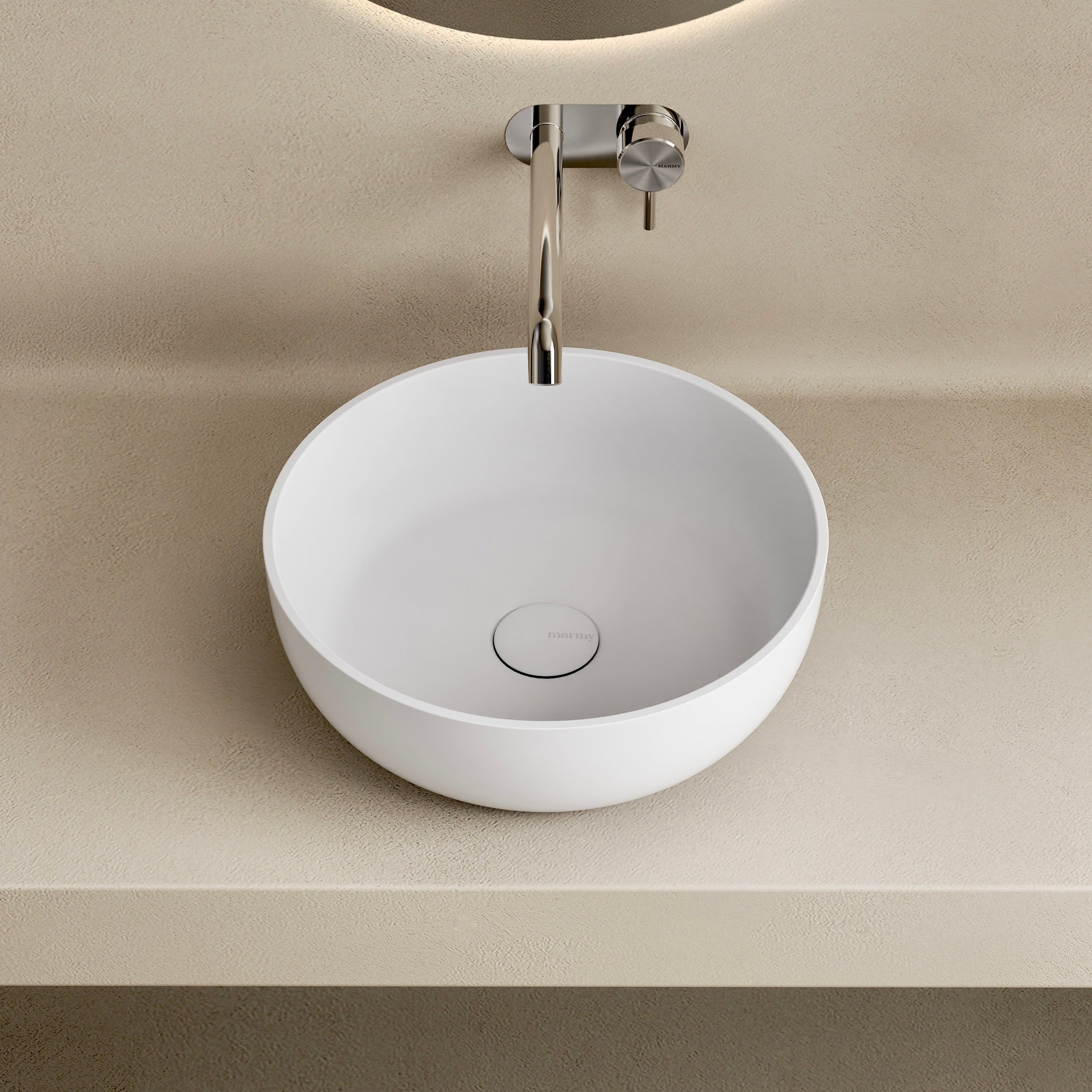 MARMY ZEN D37x13 mosdó, MATT FEHÉR