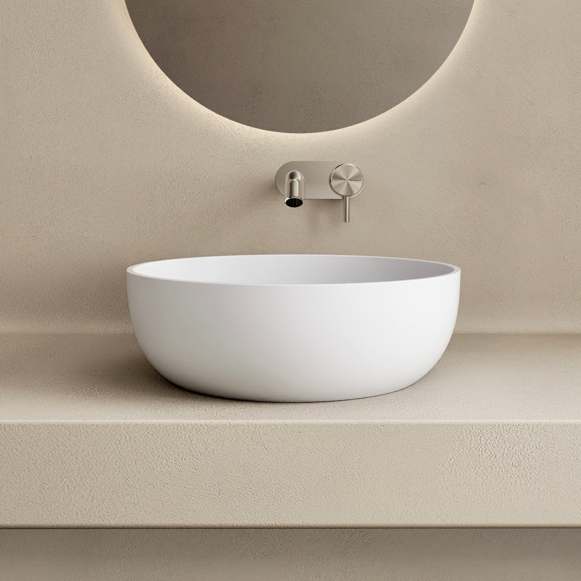 MARMY ZEN D37x13 mosdó, MATT FEHÉR